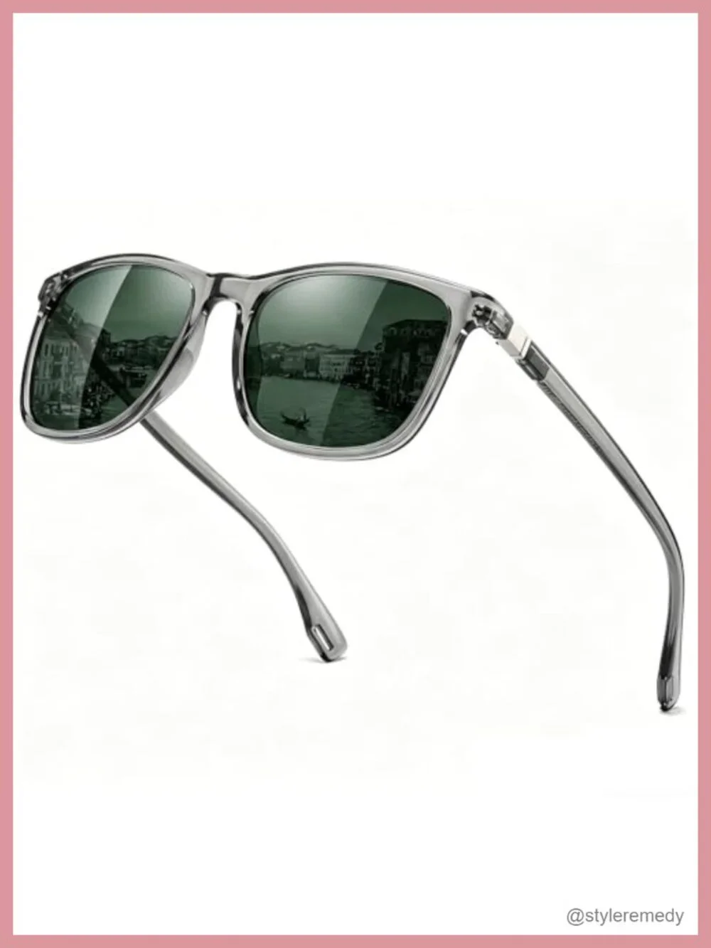 Polarized Square Sunglasses with UV400 Protection HD Lens for Driving Fishing
